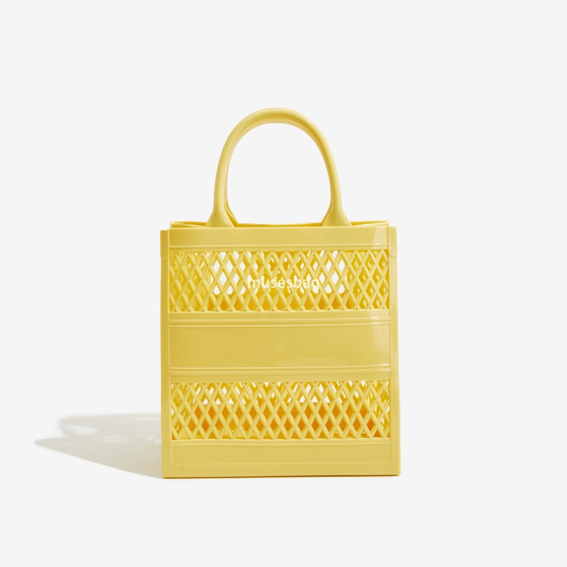 Beach Bag Barbie Jelly Bag Fashionable and Versatile Soft Handle Vegetable Basket Summer mini Handheld Women's Bag