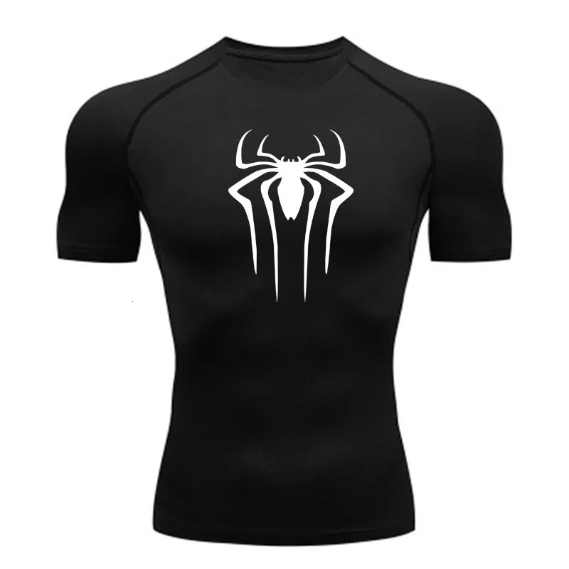 Compression Shirt Men Fitness Gym Super Hero Sport Running TShirt Rashgard Tops Tee Quick Dry Short Sleeve For 240527