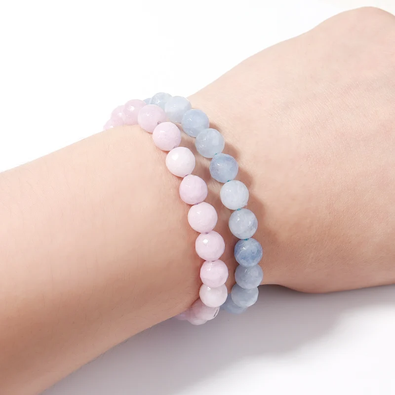 1Pack of 6mm 1mm 58pcs 9 Colors Smooth Faceted Stone Beads Removable Bulk for DIY Jewelry Accessories & Wholesale