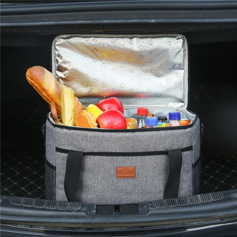 1PCS Portable Lunch Bag Handbag Waterproof Insulated Oxford Cooler Bag Thermal Food For Picnic Work Lunch Bag Storage Bags 240514