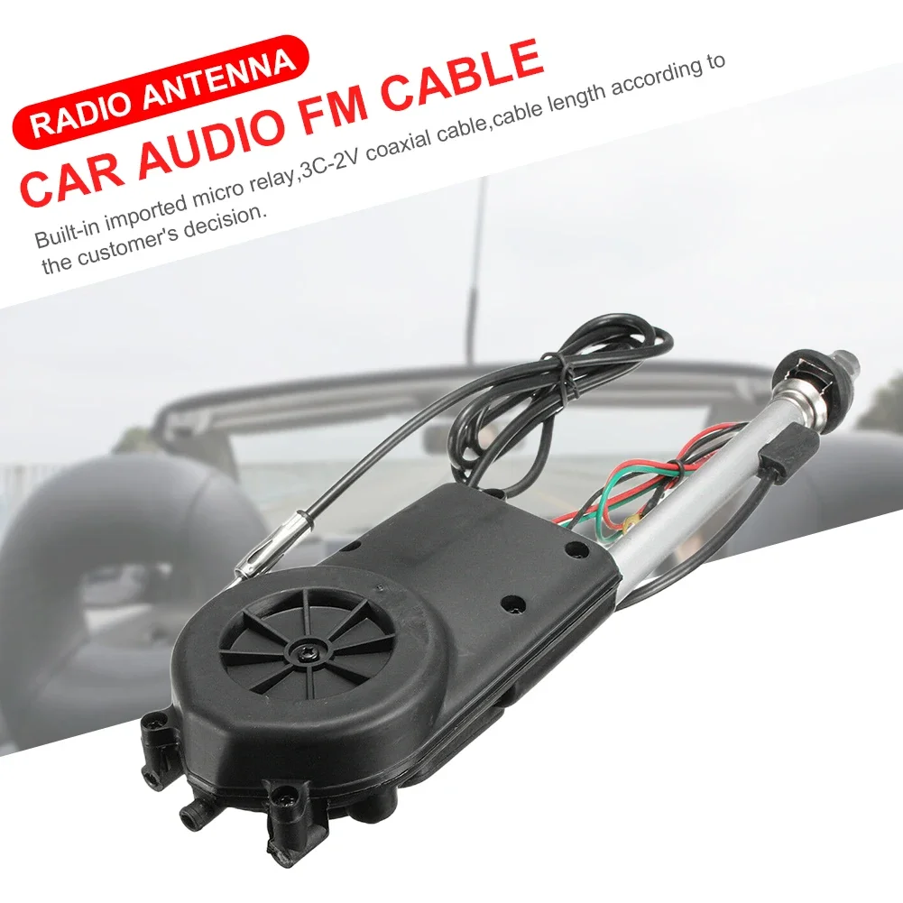 12V AM FM Adapter Car Audio Electric Antenna Automatic Wire Telescopic Exterior Vehicle Accessories For Car Radio Audio Accessor