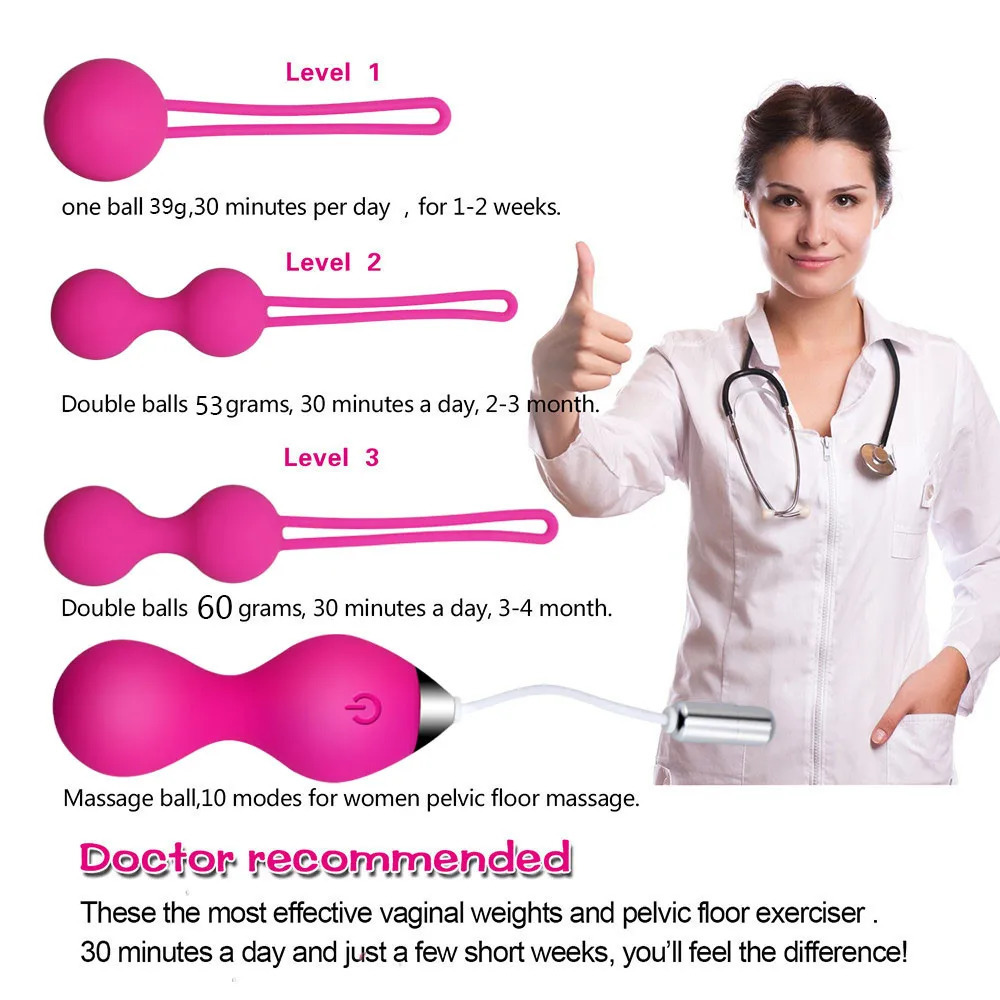 Female Vaginal Ball Toys Vaginal Tightening Sports Chinese Kegel Ball Vibrator Ben Wa Geisha Pelvic Muscle Ball 240516