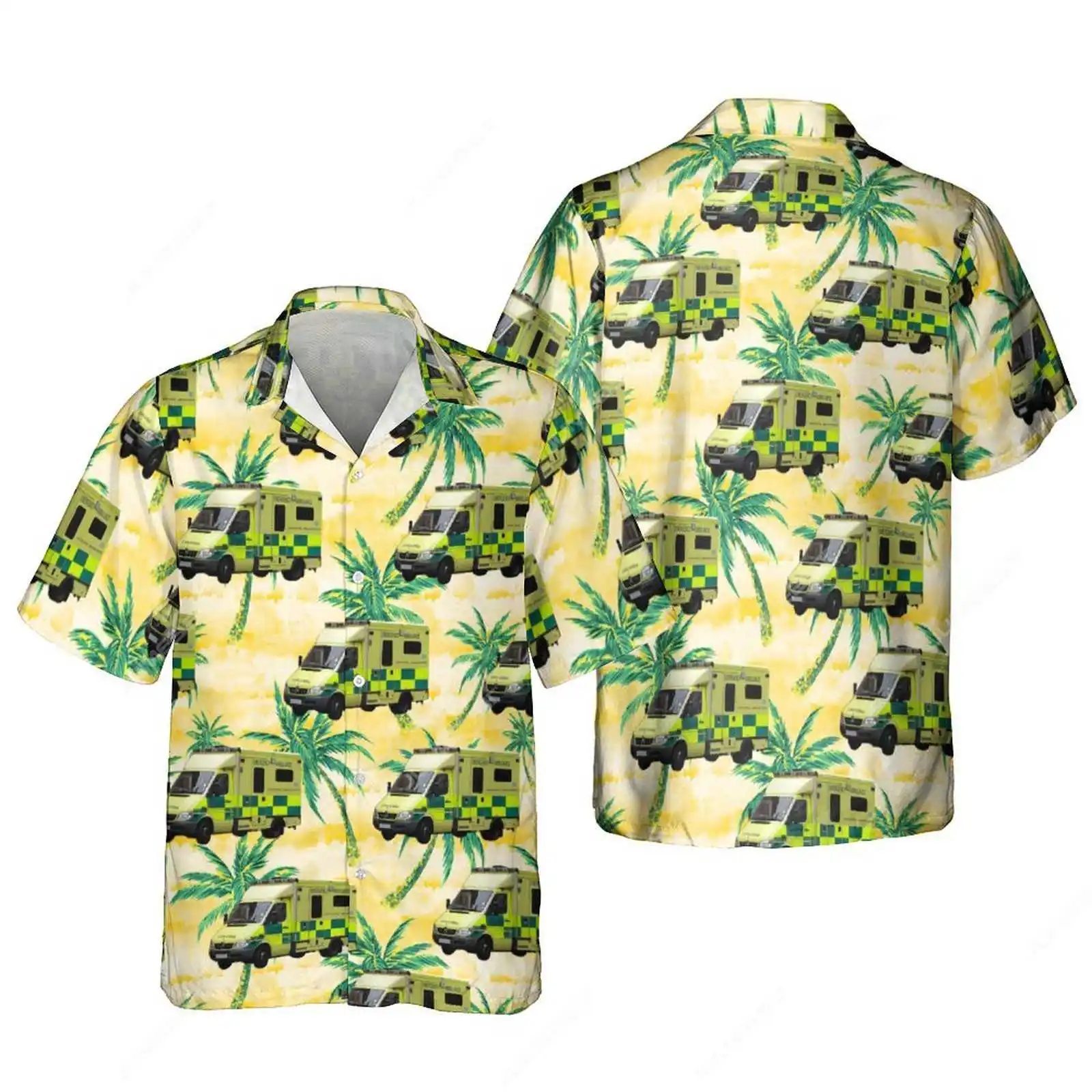 3D Camo Jumeast Printed Tank Car Men Hawaiian Shirts American Guns Self ddmysmile Defense Beach Blouses Palm Tree Camisa Social Clothes Smile