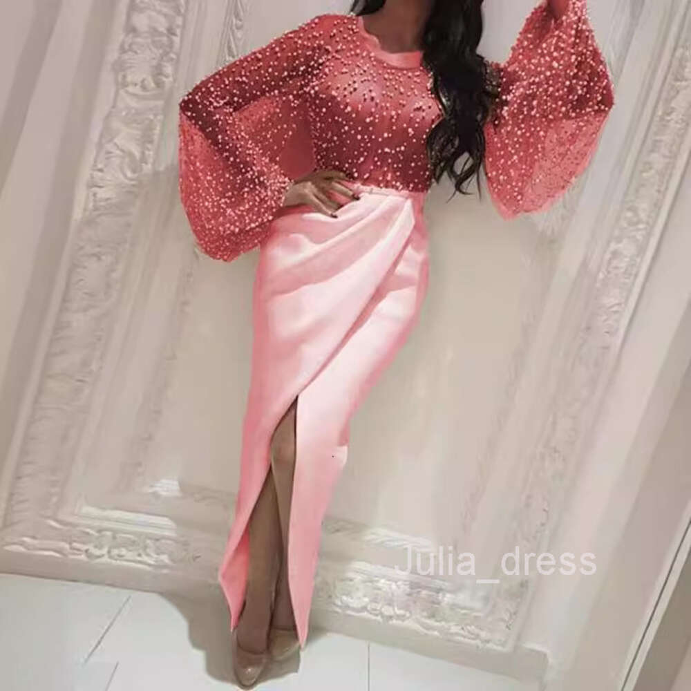Autumn New Womens Fashion Elegant Long Dress Mesh Slim Fit Ball Cocktail Party Dress