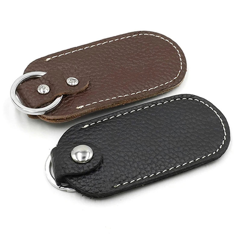 U Hasp Disk Leather Pouch Bag Case Protective Leather Key Ring For Usb Flash Drive Pendrive Memory Stick OTG USB Disk Bags smile