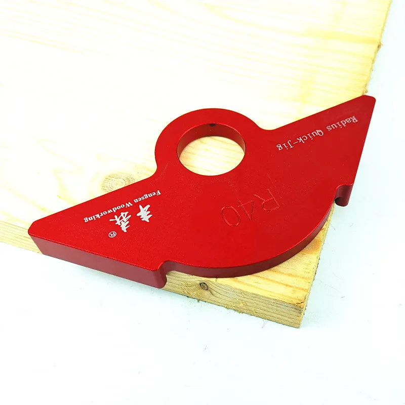 R Woodworking NEW R20/30/40 Gauge Angle Arc Trimming hine R Angle Arc Positioning Template Corner Jig for Router Table smile