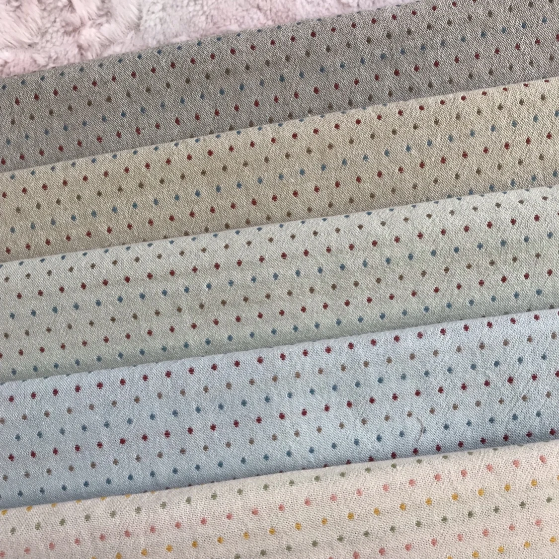 50*70cm DIY Japan New Little Cloth group Yarn-dyed fabric,for sewing Handmade Patchwork Quilting , stripe dot Random smile 50*70cm ,