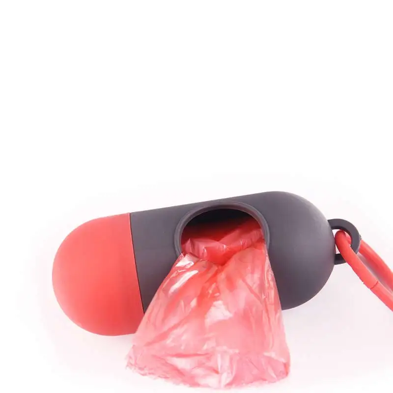 Poo Bag Dog Poop Dispenser Garbage Bags Pet Waste Holder Dispenser + Bags Feces Waste Bags Case Products ddmysmile Pill Bone Shape E Smile +