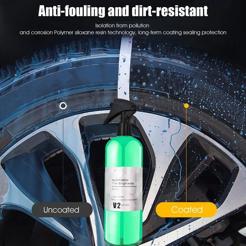 Tire Shine Coating Spray Auto Care Car Detailing Moisturize Applicator Car Wheel Black Detailing Chemistry Filler Rust Removal