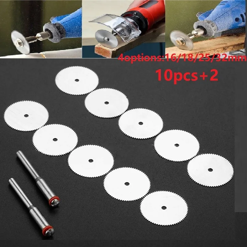 12Pcs/Set Mini Circular Saw Blade Wood Plastic Cutting Disc Aluminum Metal new Oscillating Tool Accessories 2025 With 2*Mandrels