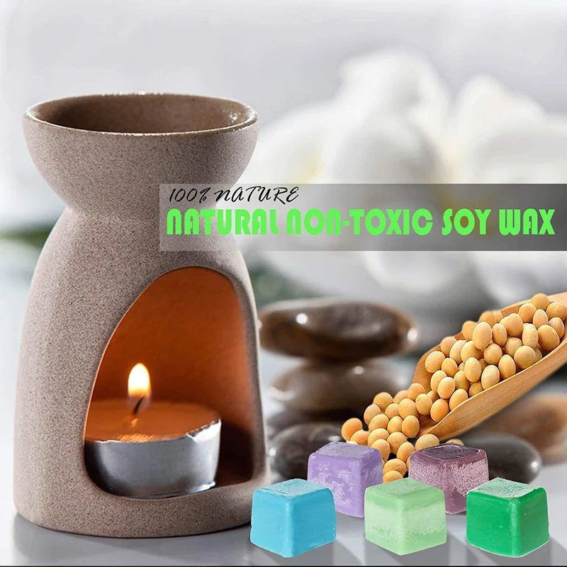 Wax Soy Scented Melts Wax Cubes Handmade Candle Aloe Green Tea Rose Vanilla Jasmine Lavender Fragrance Candle Making Supplies smile
