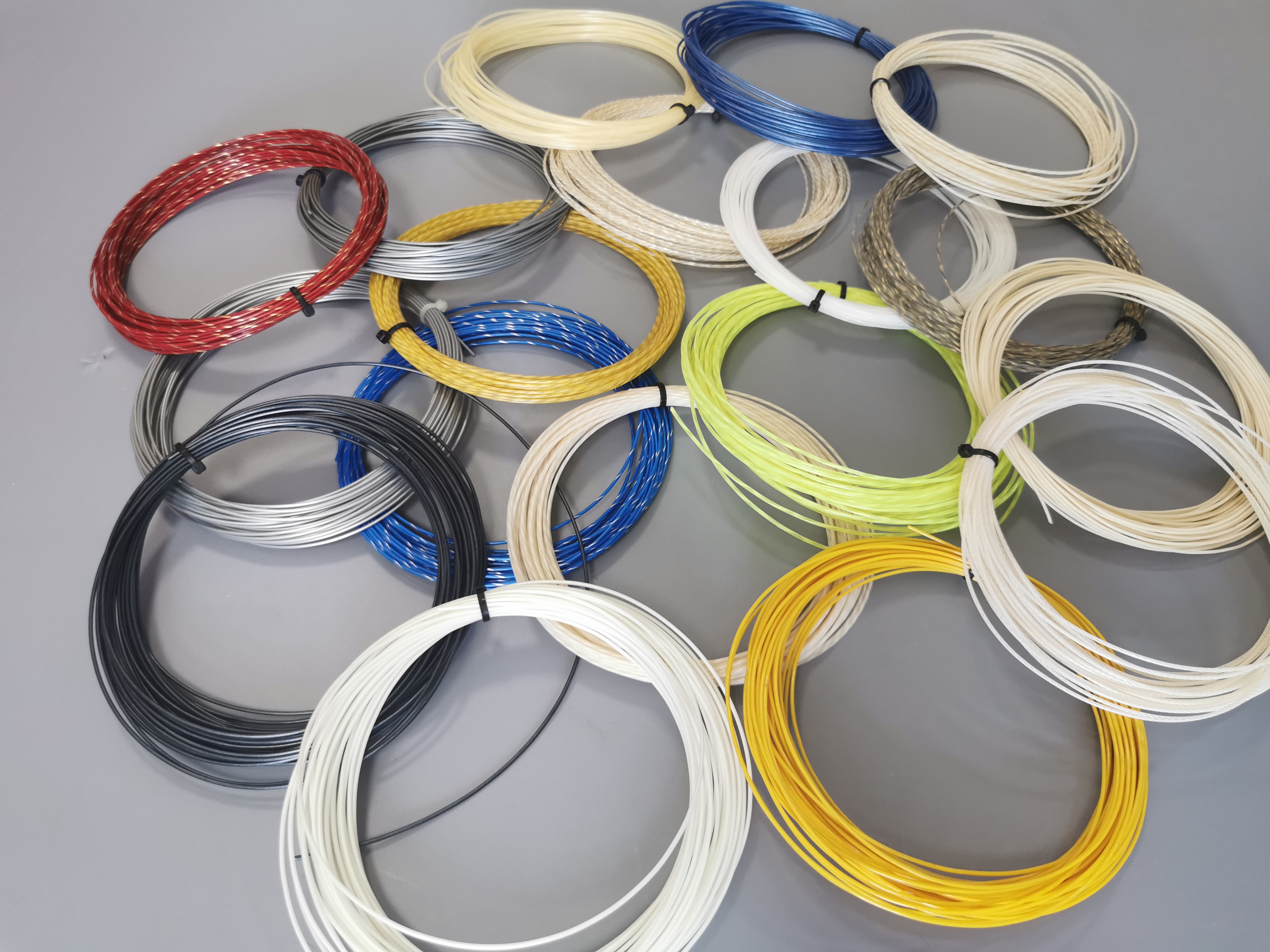 Concave 10 Pc 12M Shape Poly Tennis Racquet ddmysmile String 1.25Mm Polyester Tennis Strings Smile