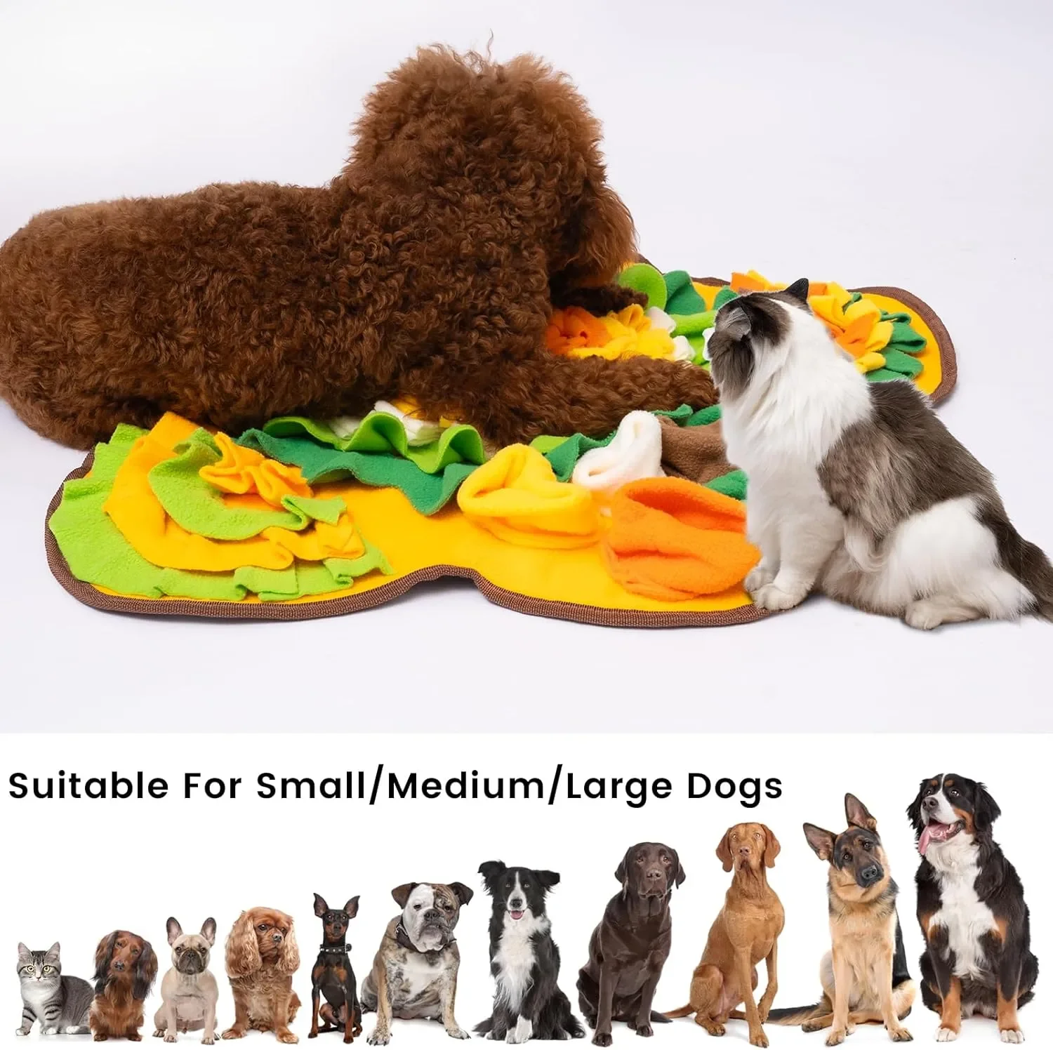 new Sniff Mat for Dogs Multi-Functional Dog Feeding Mat 2025 Boredom Busters for Dogs with Pupsicles Dog Games and Treat Dispenser