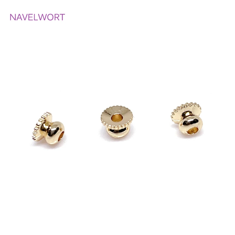 ddmysmile Plated Spacer Beads Gold Wholesale, 4 Types High Quality Brass Metal Separators For Beads DIY Jewelry Handmade Crafts Smile Wholesale,