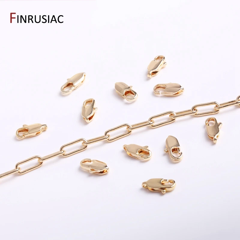 Plated Gold 14K Real Brass High Quality Chains For Jewelry Making DIY Necklace Earrings Bracelets Component Chains Wholesale smile