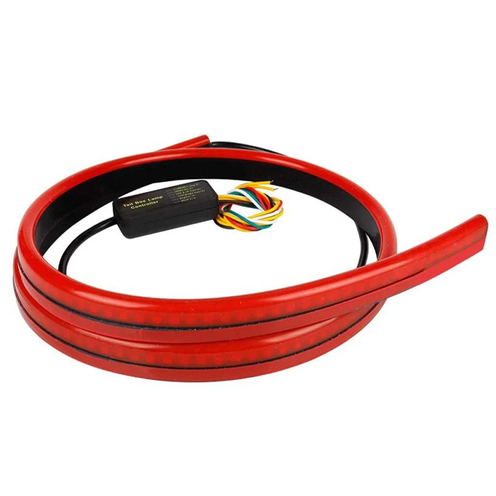 100/90cm Car Styling CarRear Additional Stop LED Lights With Turn Signal Running Light Unverisal Auto Brake Flexible Strips