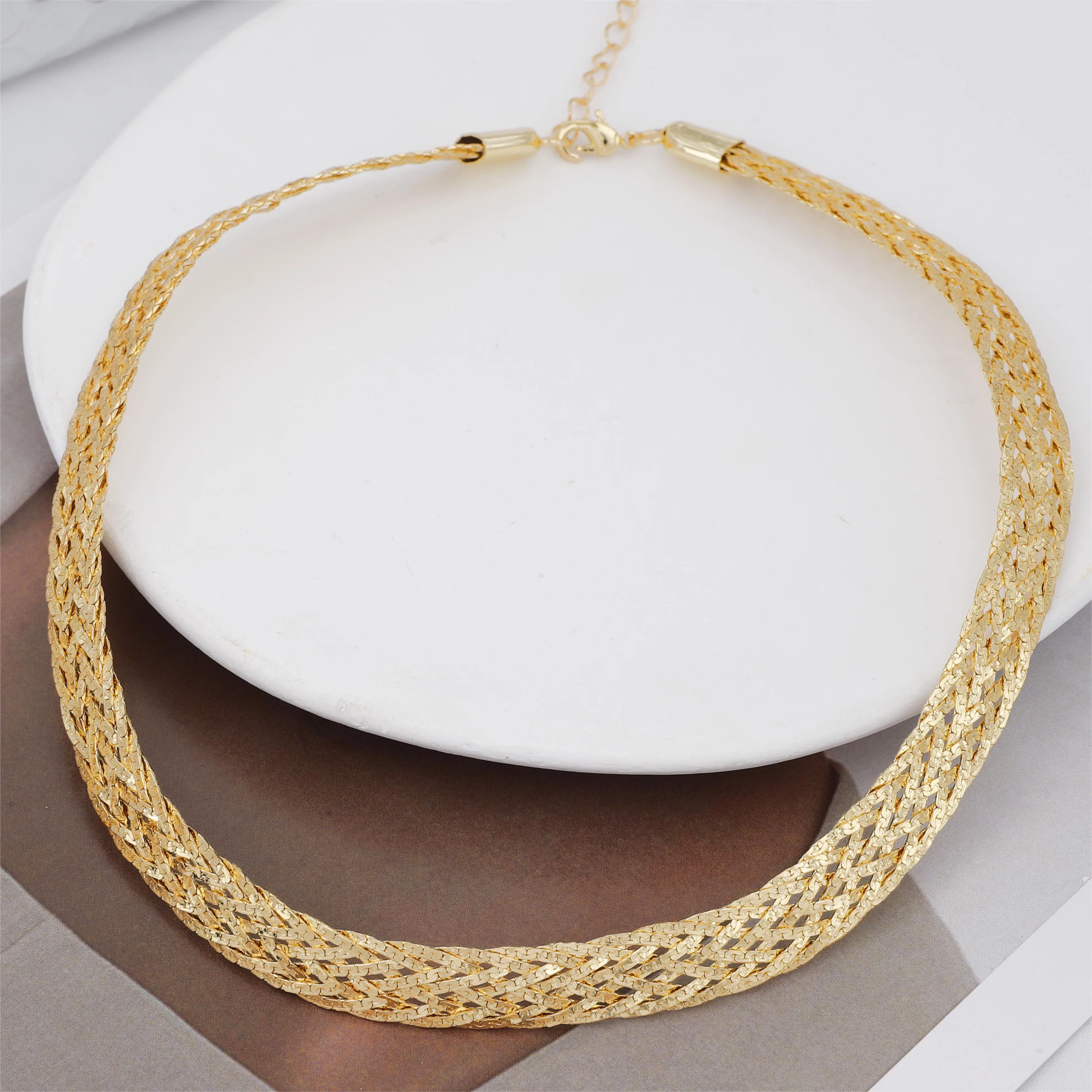 Gold Jewelry Dubai Color Set Necklace Earings Bracelet Set African Bride Jewelry For Women Wedding Party Gifts smile