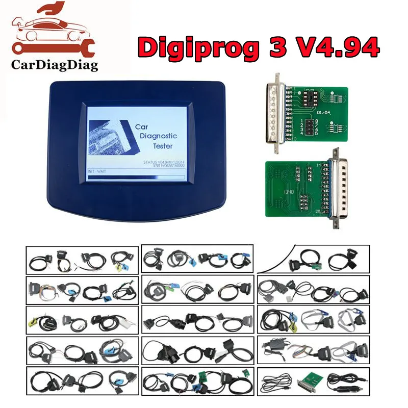 3 V4.94 Digiprog3 Digiprog Full Set Programmer DigiprogIII With FTDI Chip Mileage Tool For Many Cars EU/US Plug smile