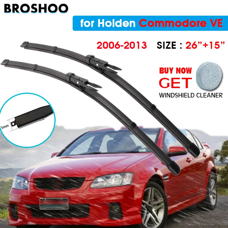 Blade Car For Wiper Holden Commodore VE 26"+15" 2006-2013 Auto Windscreen Windshield Wipers Blades Window Wash Fit Pinch Tab Arm smile 26&qu