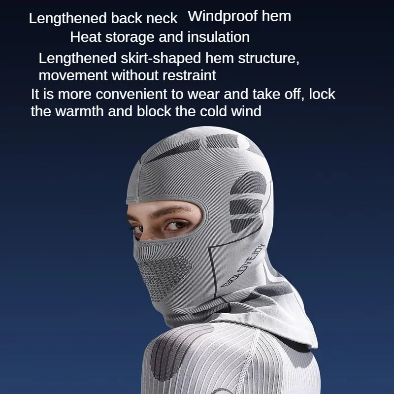 Men Women Cold-Proof new Thermal Scarf Winter Ski Hat Balaclava Full Face Mask Ski Cycling Head Neck Cover 2025 Helmet Liner Cap