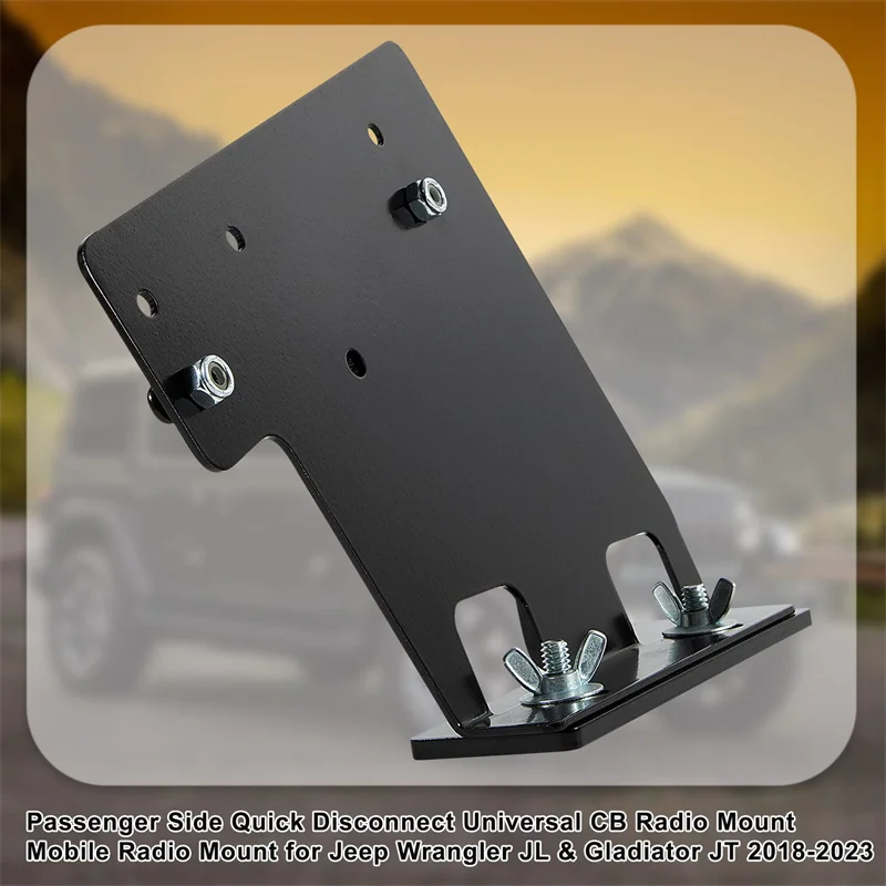 Side Quick Seat Passenger Disconnect Universal CB Radio Mount Mobile Radio Mount for Jeep Wrangler JL & Gladiator JT 2018-2023 smile &