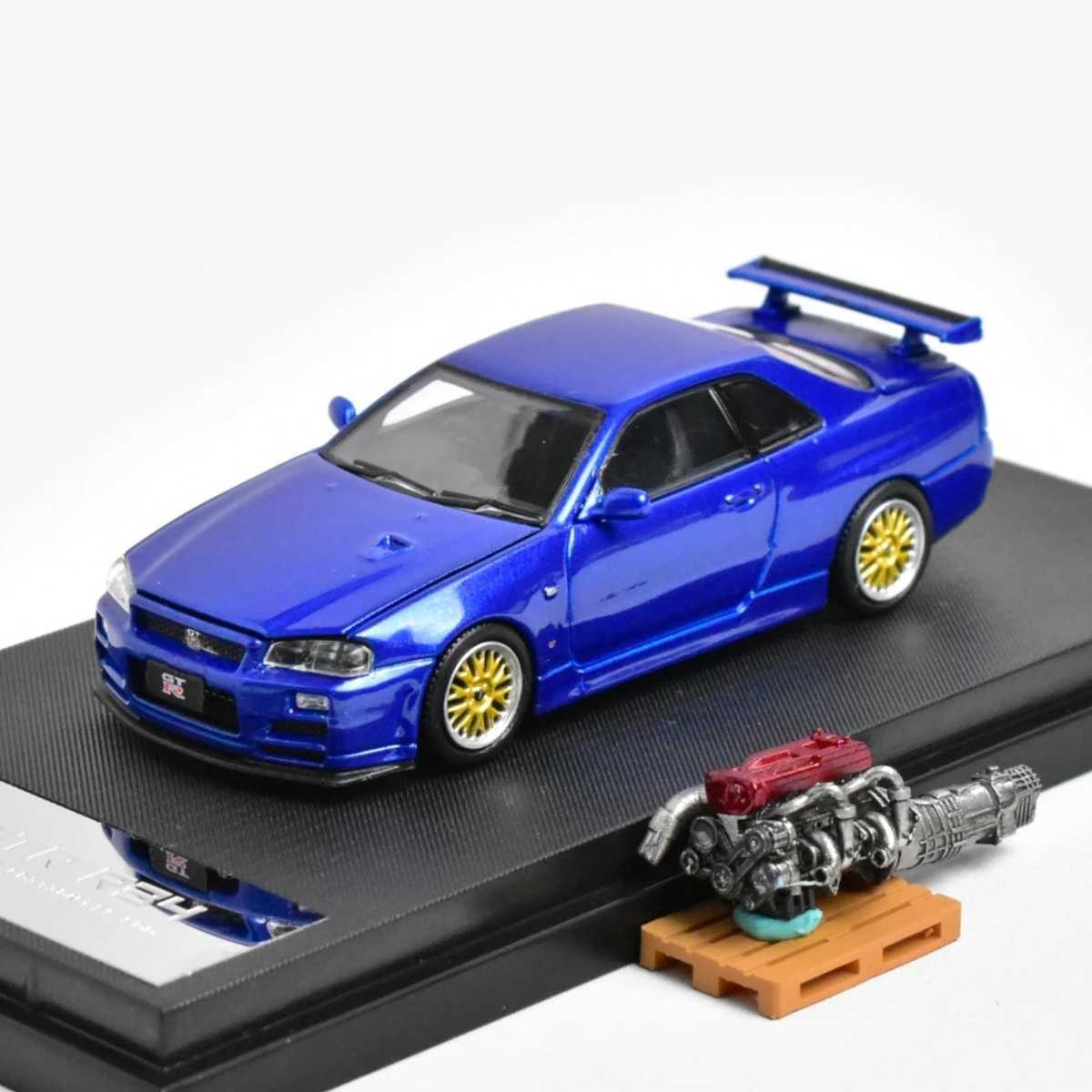 Cars Diecast Model Cars CoolART CA 1 64 GTR R34 die-casting model car d240527