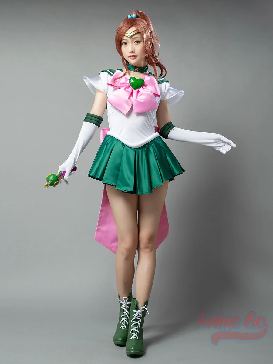 S Super Film Anime Sailor Jupiter Kino Makoto Lita Halloween Cosplay Costume mp001406 smile