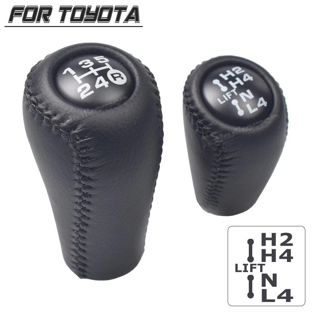 Car Automatic ABS+Leather Styling Gear Shift Knob For Toyota Land Cruiser FJ70 FJ76 FJ78 FJ79 LC70 LC71 LC76 LC79 Black Color smile ABS+Leather