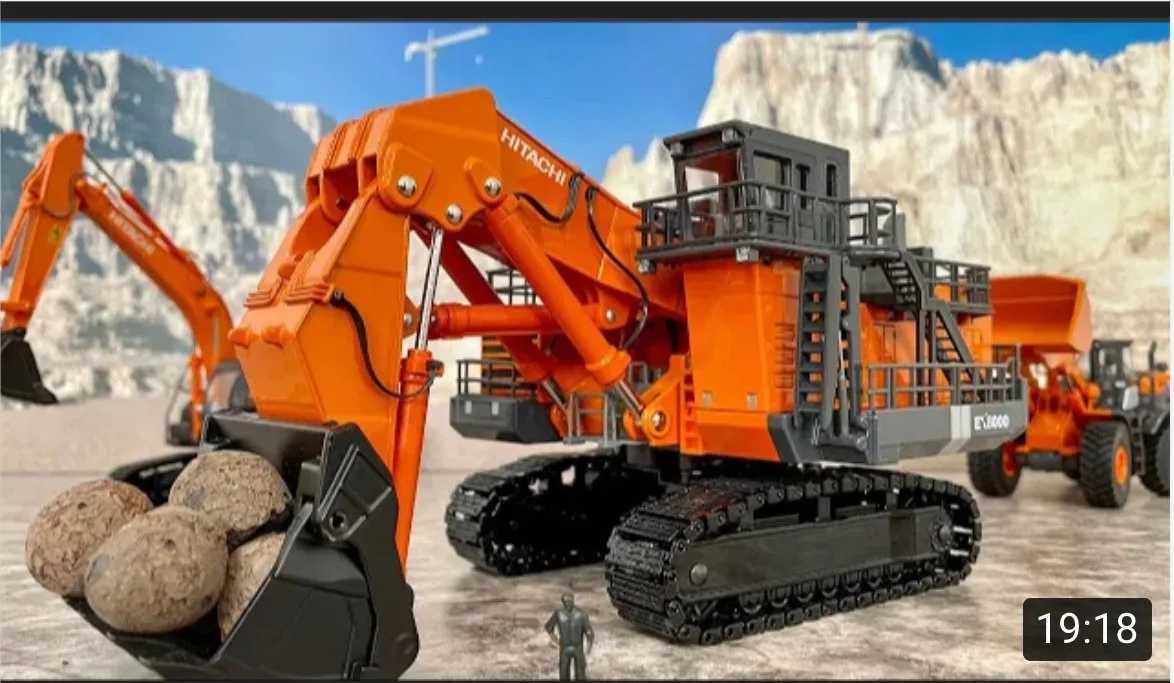 Diecast Model Cars Newly arrived die-casting toy model gift 1 87 scale Hitachi EX8000 hydraulic excavator engineering machinery alloy model seriesL260