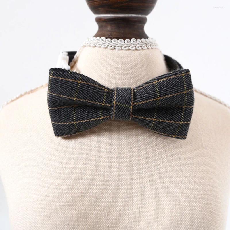 Dog Apparel Adjustable Pet Bow Tie British Style Plaid Costume Necktie Collar For Small Dogs Cats Puppy Wedding Grooming Accessories