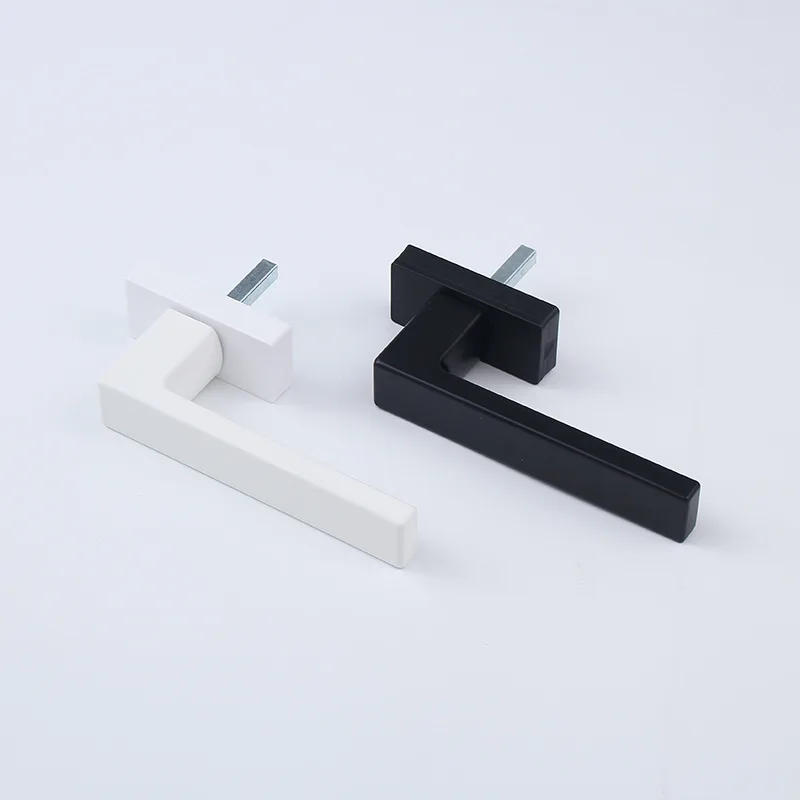 Thick S01-Y19 2Pcs ddmysmile White Aluminum Alloy Door Handle Inner And Outer Casement Window Door Handle Smile