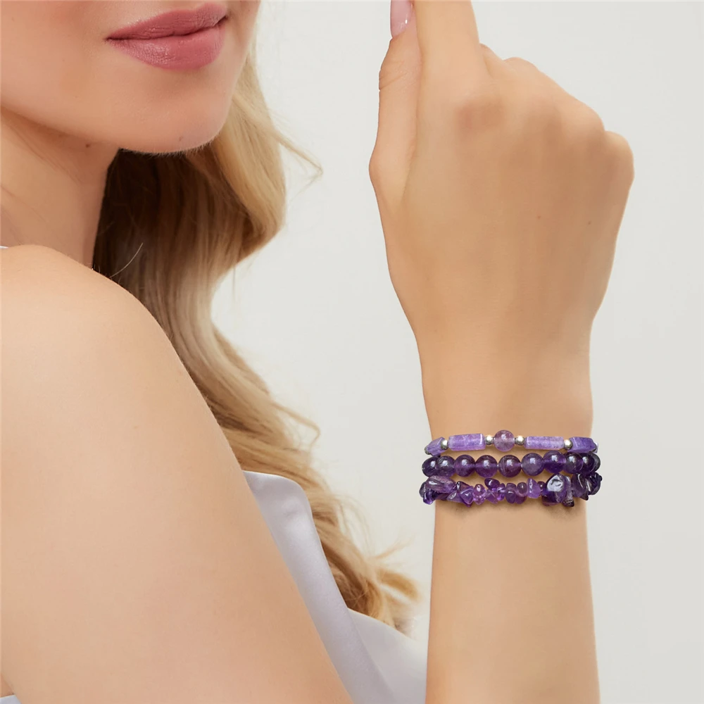 Bracelets White Opal Stone Natural Stone Gravel Stone Square Round Shape Beaded Bracelets Women Vintage Energy Healing Jewelry smile