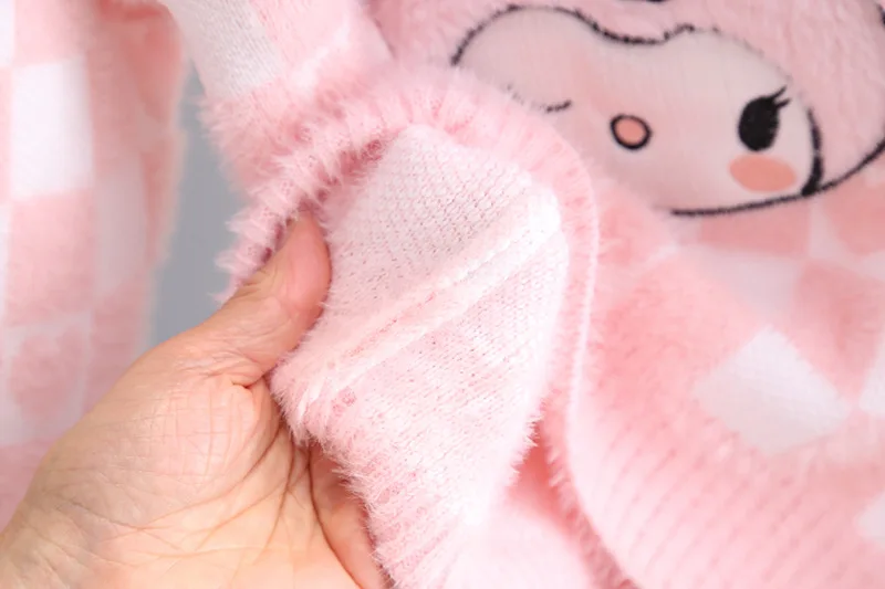 Thick Winter Girls Sweaters Children Veet Sweatshirts Clothes For Baby 3 To 8 Years Kids Woolen T-shirts Pullover Sweater 2024 smile
