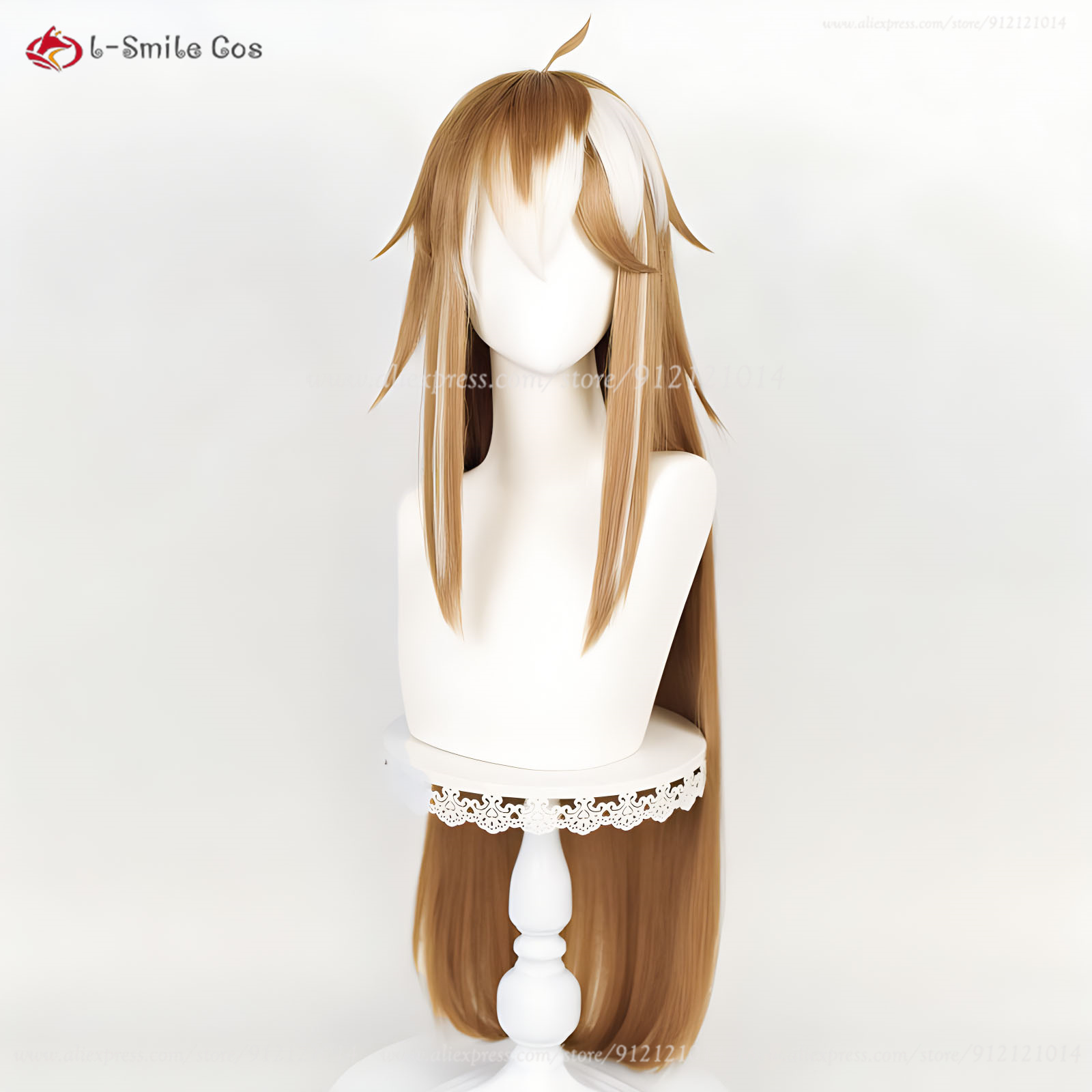 2025 Game Miss Hina Cosplay Wig Women Gorou Anime new Wigs 100cm Brown White Straight Heat Resistant Wigs Cosplay Props