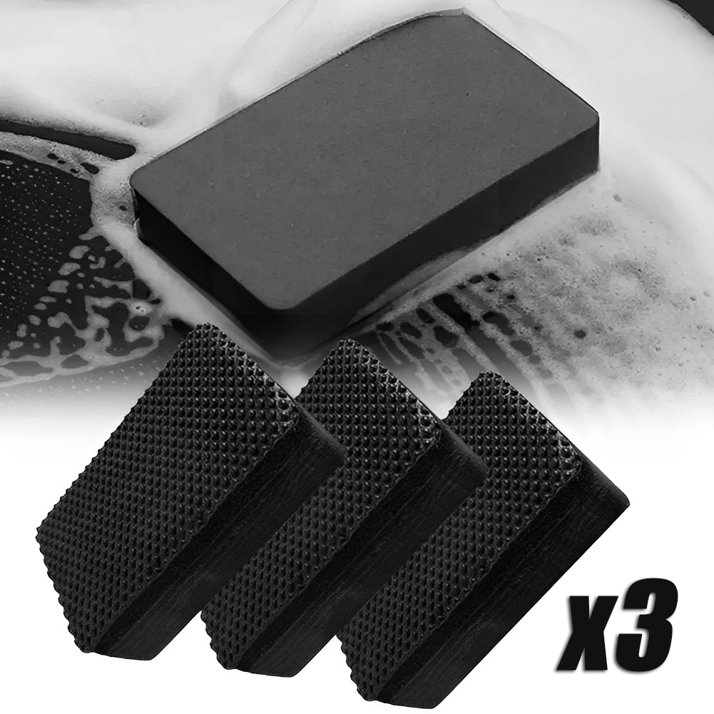 Car Clay Bar 3Pcs Pad Sponge Block ddmysmile Cleaning Eraser Tools Car Cleaning Tools Car Polishing Wax Sponge Auto Detail Care 9*6*2.5Cm Smile 9*6*