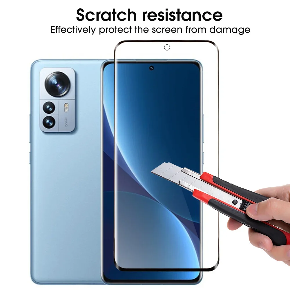 HD Curved Protective Glass For Xiaomi 12 Pro 12X Tempered Glass For Xiaomi12 Pro Mi 12X Mi12 12S Ultra 3D Screen Protector Film