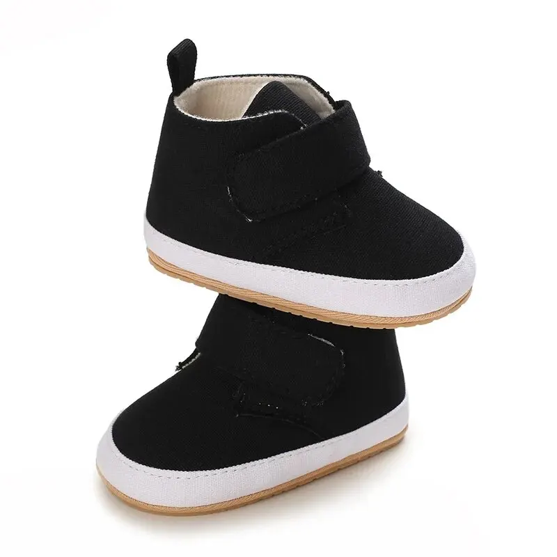 new Meckior Four Seasons Hundred Baby Canvas Shoes Newborn First Day Shoes 2025 Rubber Bottom Anti-slip Baby Boys Girls Sneakers
