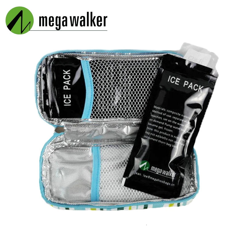 MegaWalke Insulin Cooler Bag Portable Insulated Diabetic Insulin Travel Case Cooler Box Bolsa Termica Aluminum Foil ice bag 240514