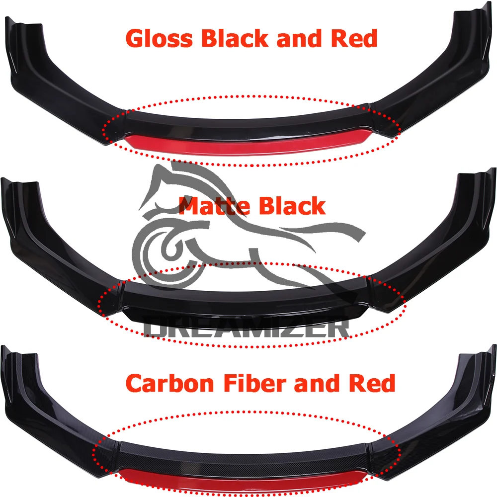 Car Front Bumper Lip Auto Chin Spoiler Splitter Diffuser Body Kits Scratch Trim Air Dam For Honda Accord 8th 2008-2010