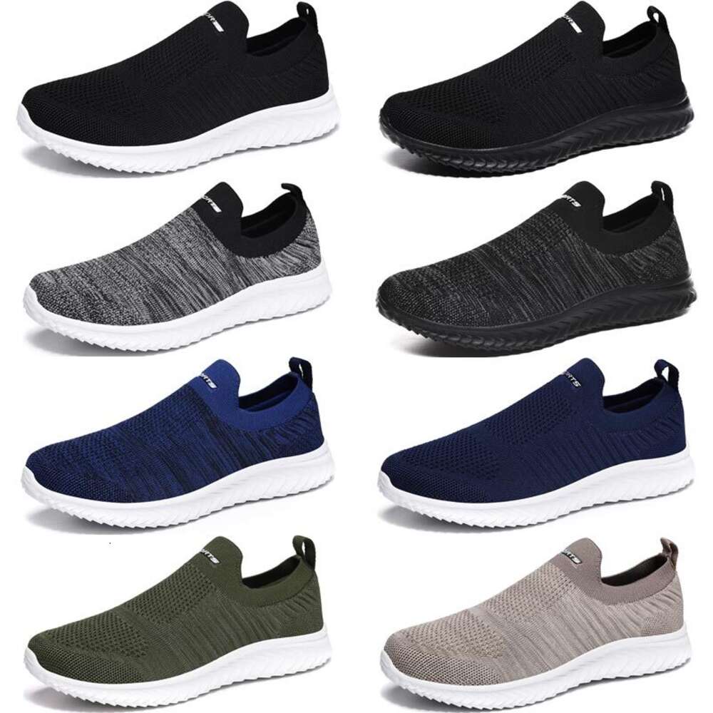 Large Size Summer Without Lacing Men Sneakers Socks Men's Sport Shoes Mens Running Sports Army Green Snickers