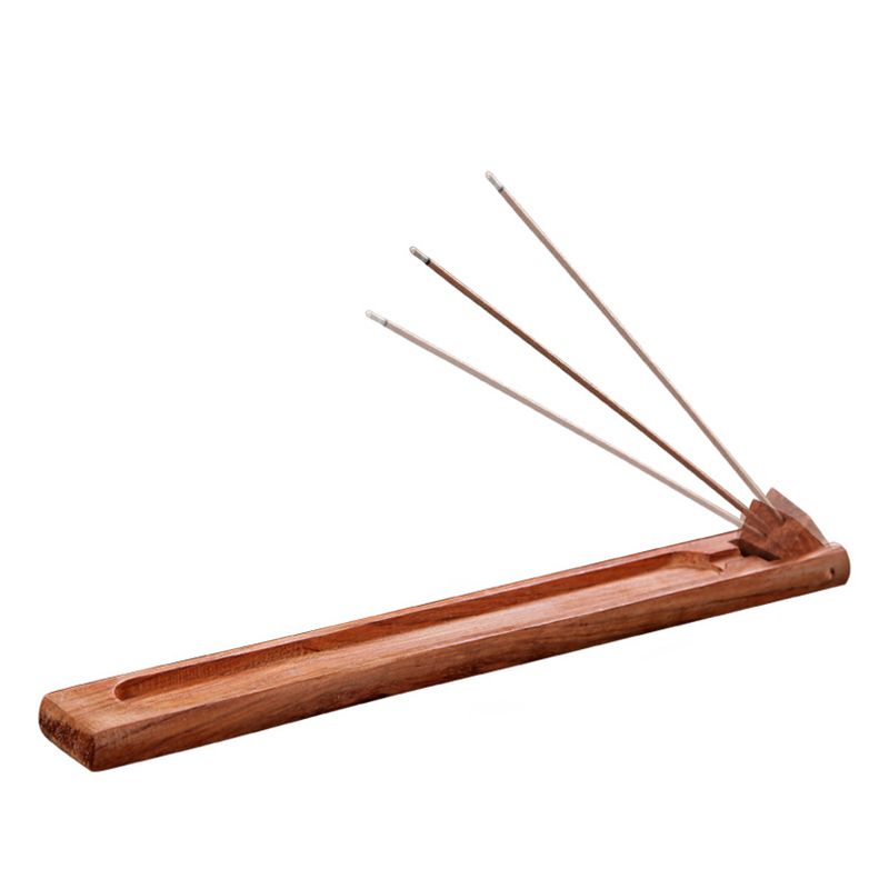 Wooden Incense Stick Holder Fragrance Lamps Ash Catcher Rosewood Tray Burner Holders Home Decoration Censer Tools