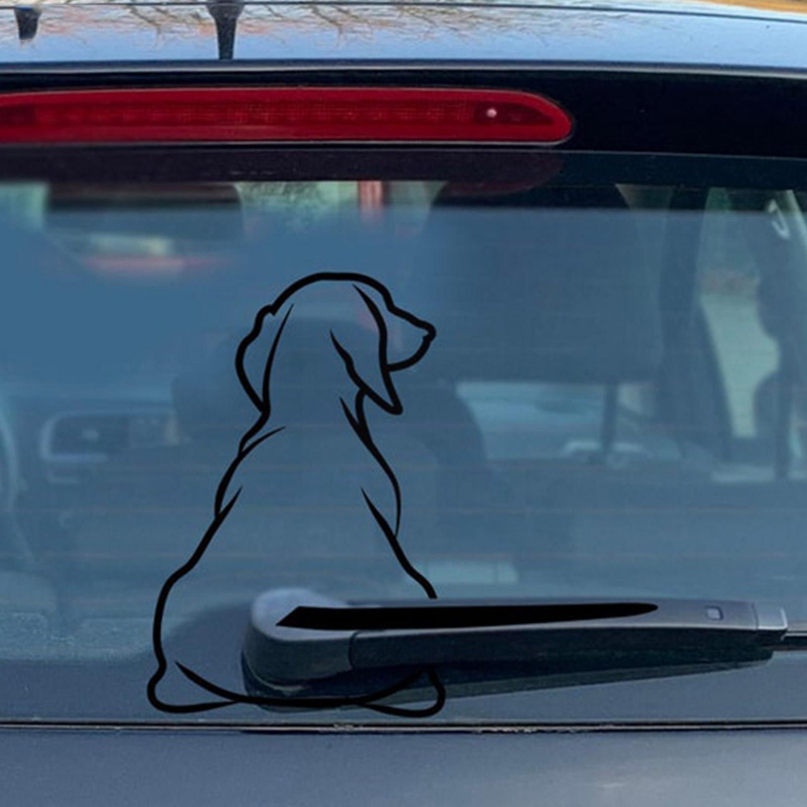 Dog Moving Tail Funny ddmysmile Car Sticker Window Wiper Decals Dog Sticker Car Rear Sticker Wiper Tail Decals Windshield Interesting Smile