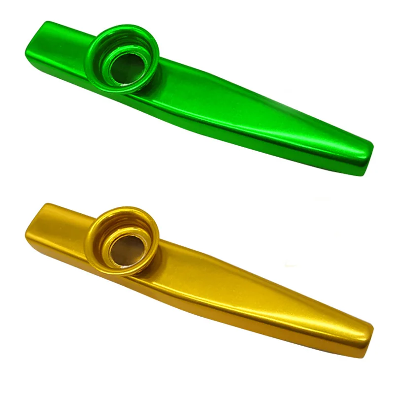 1/2PCS Metal Kazoo Flute Musical Instrument with Flute Diaphragm Kazu Flute Woodwind Instruments Hot Kids Music Gift Toys