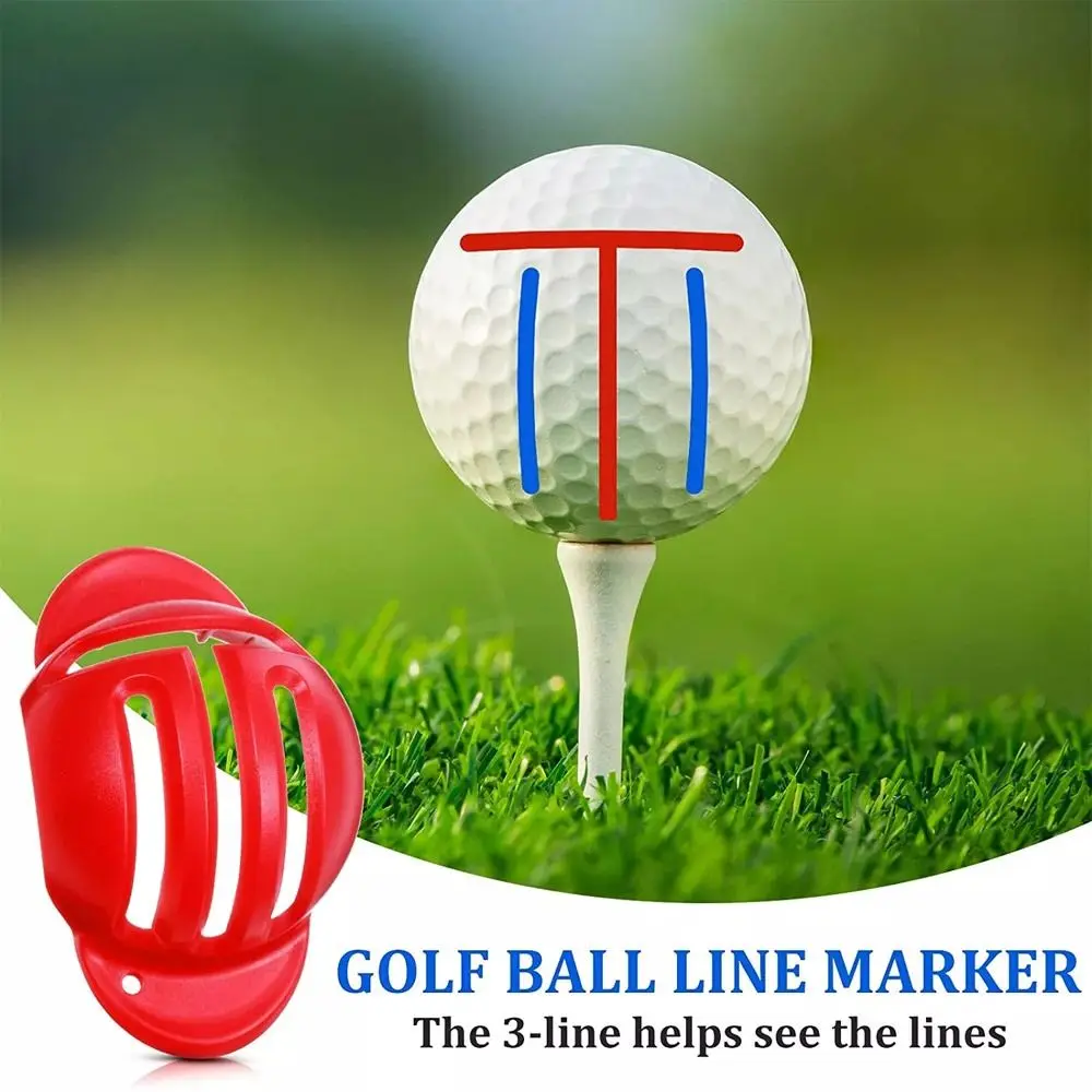 Golf 1 Set Circle Ball Liner 360 Degree Mark Clip with Pen Plastic Marker Line Aids Alignment Golf Ball Marker T Line Marker smile