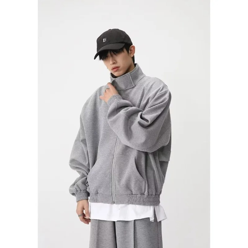 Autumn Sports Set Men Sports Cardigan Jacket and Jogging Wide Leg Pants Fashion Loose Fishing 2-piece Sets Unisex Tracksuits 240524