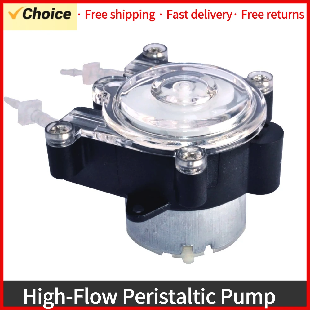 High-Flow Peristaltic Pump Miniature Dosing Pump Peristaltic Hose Pump for Lab Aquarium Chemical Analysis