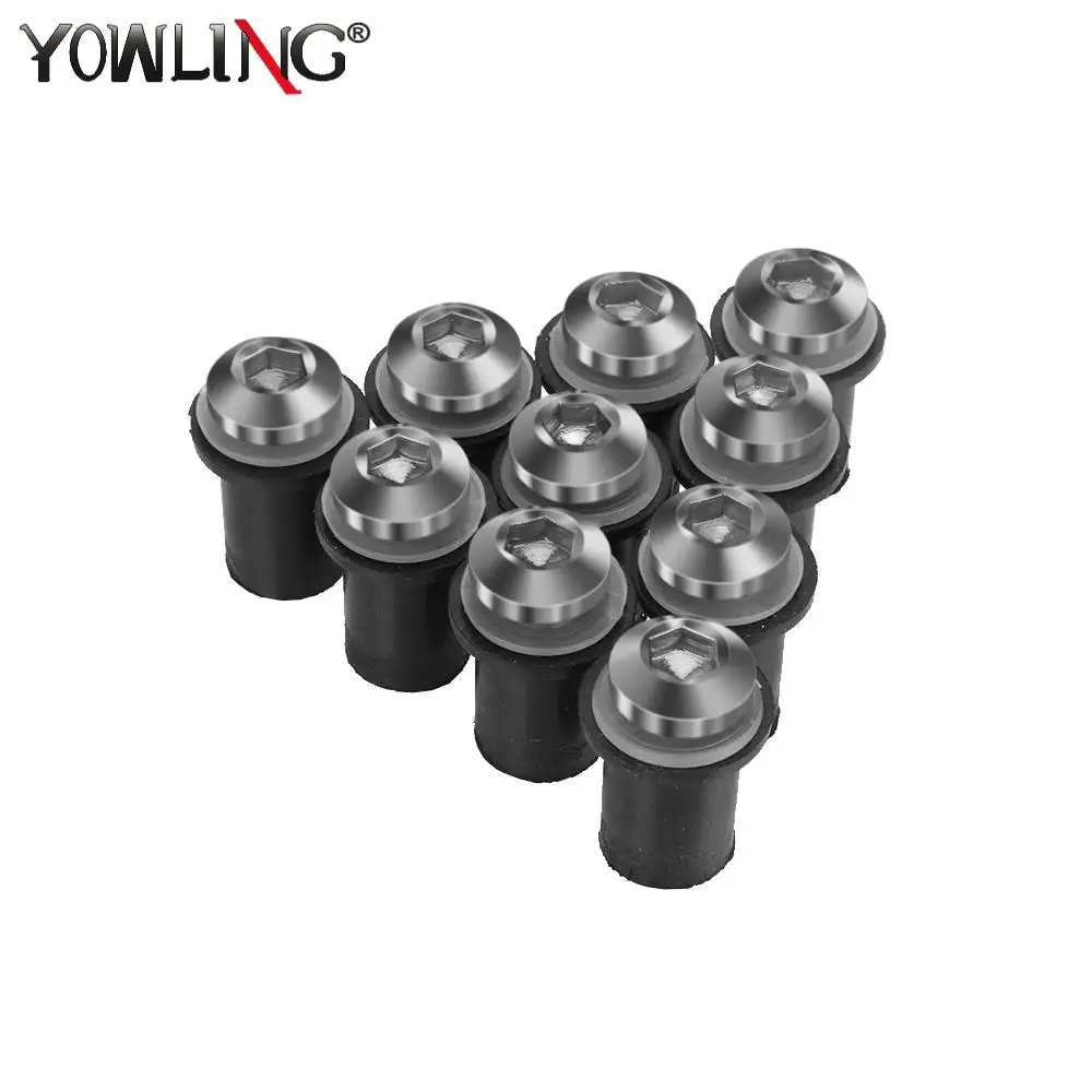 PCS M5 Windscreen 10 Windshield Wind Deflectors Bolts For SUZUKI GSXR 600 650 1000 1300 750 GSF 600 650 Bandit TL SV 650 1000 smile