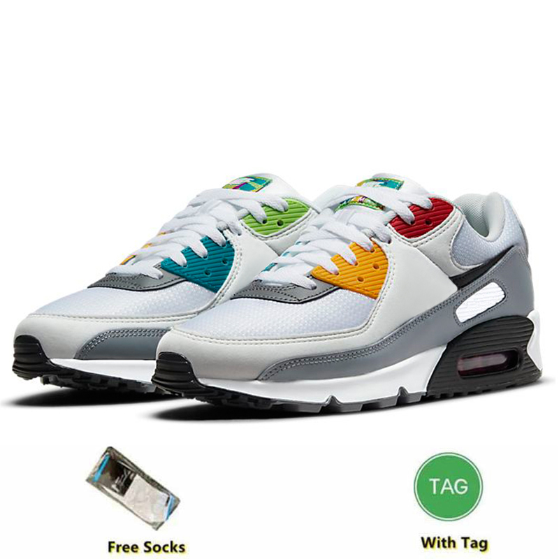 Classic 90 Men Women Running Shoes Triple Black Mesh Leather White Yellow Grey Moss Green Volt Obsidain Sneakers size 36-45