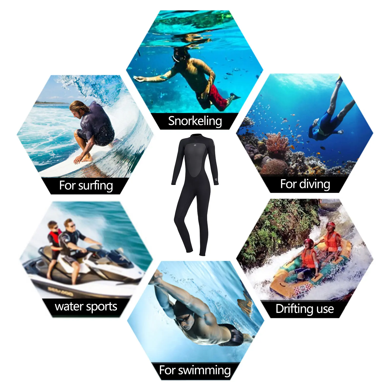 Premium 3MM Neoprene Wetsuit Women One-Piece Suits Keep Warm Surf Diving Suit Fishing Spearfishing Kitesurf Women WetSuit