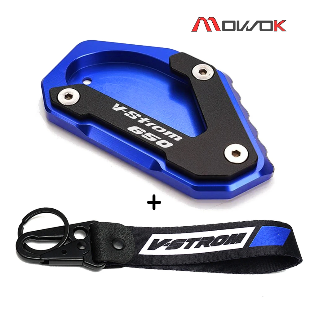 For SUZUKI Vstrom 650 dl650 650 XT dl V-STROM 2012-2022 Motorcycle Key chain Kickstand Pad Side Stand Enlarger VStrom650